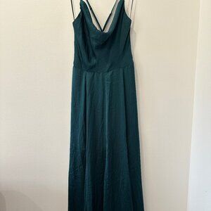 Baltic Born Emerald Green Audrina Satin Maxi Dress Medium